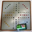 Vintage Wood Chinese Checker Board Folk Art  No Pi