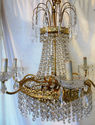 Absolutely GORGEOUS Vintage Gold Brass Chandelier 