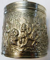 Great Ornate Dutch Silver Art Lidded Tea Caddy Box