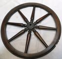 Antique 14" Wood Spoke Wheel w Rubber Tread Vintag