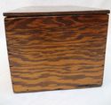 Vintage Primitive Box Storage Tiger Wood Veneer Tr