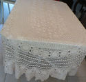 Antique Vintage Handmade Crocheted Bedspread Table