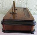 Fantastic Old Antique Inkwell Desk Wood Drawer Box