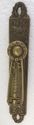 Gorgeous Antique Brass Door Handle Lever w Crown C