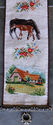 Vintage Needlepoint Bell Pull Tapestry Farm Animal