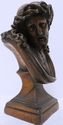 Antique Heirloom Jesus Christ Bronzed Bust Statue 