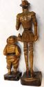 L Hand carved Wood  Set Don Quixote Sancho Figurin