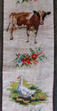 Vintage Needlepoint Bell Pull Tapestry Farm Animal