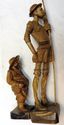 L Hand carved Wood  Set Don Quixote Sancho Figurin