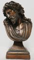 Antique Heirloom Jesus Christ Bronzed Bust Statue 