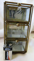 Vintage Glass Mirror Curio Cabinet Brass Cabinet J