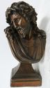 Antique Heirloom Jesus Christ Bronzed Bust Statue 