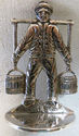 Stunning Dutch Silver Art Statue Man with Yoke Rep