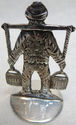 Stunning Dutch Silver Art Statue Man with Yoke Rep