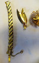 Stunning Lot Vintage Custom Jewelry Gold Tone Brac