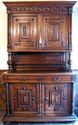 Monumental  Belgium Antique Cupboard Breakfront Ca