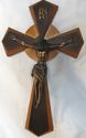 Gorgeous Antique Art Deco Crucifix Cross Bronze Co