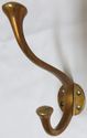 Classic Vintage Brass School Hat Coat Hanger Hook 