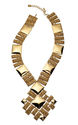 Gorgeous Vintage 1970s Necklace Pendant Gold Plate