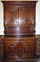 Monumental  Belgium Antique Cupboard Breakfront Ca