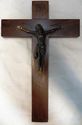 Antique Old Religious Crucifix Cross Bronze figure