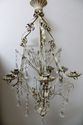 Shabby Chandelier 6 Arm Candle Holder Plastic Crys