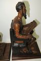 Gorgeous Large Vintage Ouro Hand Carved Wood Booke