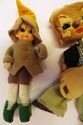 Gorgeous Lot 3 Vintage Felt Wire Dolls Hans&Gretel