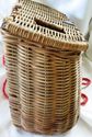 Antique Original Woven Wicker Bamboo Fishing Creel