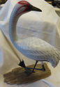 Stunning Hand Carved Solid Wood Glass Eye Bird Dri