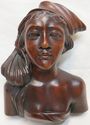 Gorgeous Large Exotic Wood Hand Carved Lovely Woma