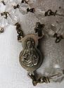 Vintage Nun's Crucifix Rosary Crystal Glass Beads 