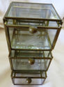 Vintage Glass Mirror Curio Cabinet Brass Cabinet J