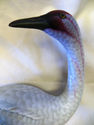 Stunning Hand Carved Solid Wood Glass Eye Bird Dri