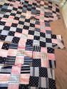 Unfinished Vintage Primitive Quilt Triangles Block