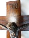 Antique Old Religious Crucifix Cross Bronze figure