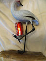 Stunning Hand Carved Solid Wood Glass Eye Bird Dri