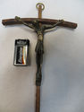 Vintage 1960 Era Religious Crucifix Wood Cross Bro