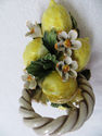 Gorgeous Vintage Italian Capodimonte Lemon Basket 