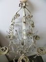 Shabby Chandelier 6 Arm Candle Holder Plastic Crys