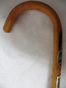 Vintage Carved Bend Wood Hiking Walking Stick Cane