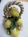 Gorgeous Vintage Italian Capodimonte Lemon Basket 