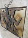 Contemporary Painting Metal & Wood Wall Artwork Sc