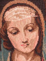 Gorgeous Vintage Mary Magdalene Needlepoint Hand M