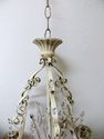 Shabby Chandelier 6 Arm Candle Holder Plastic Crys