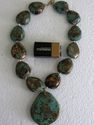 Gorgeous Faux Painted Precious Stone Necklace Arti