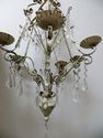 Shabby Chandelier 6 Arm Candle Holder Plastic Crys