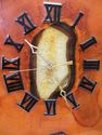 True Vintage Retro Cypress Wood Wall Clock Rustic 