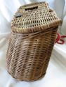 Antique Original Woven Wicker Bamboo Fishing Creel