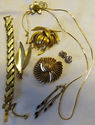 Stunning Lot Vintage Custom Jewelry Gold Tone Brac